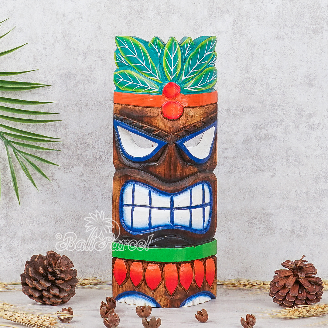 Wooden Mask, Hand Carved From Albesia Wood.