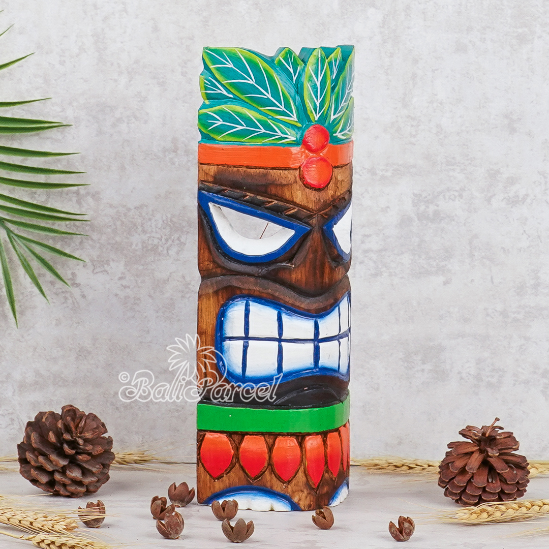 Wooden Mask, Hand Carved From Albesia Wood.