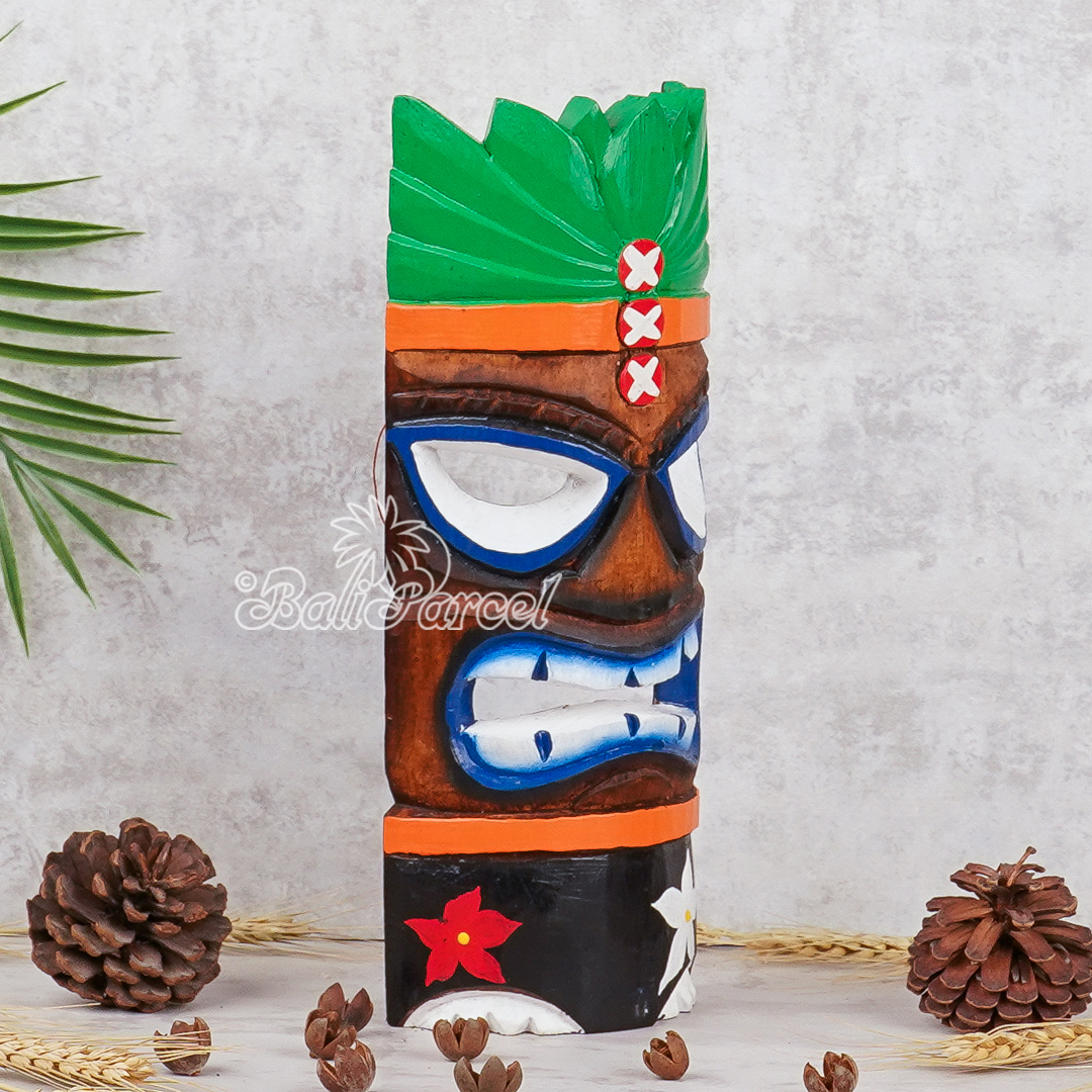 Wooden Mask, Hand Carved From Albesia Wood.