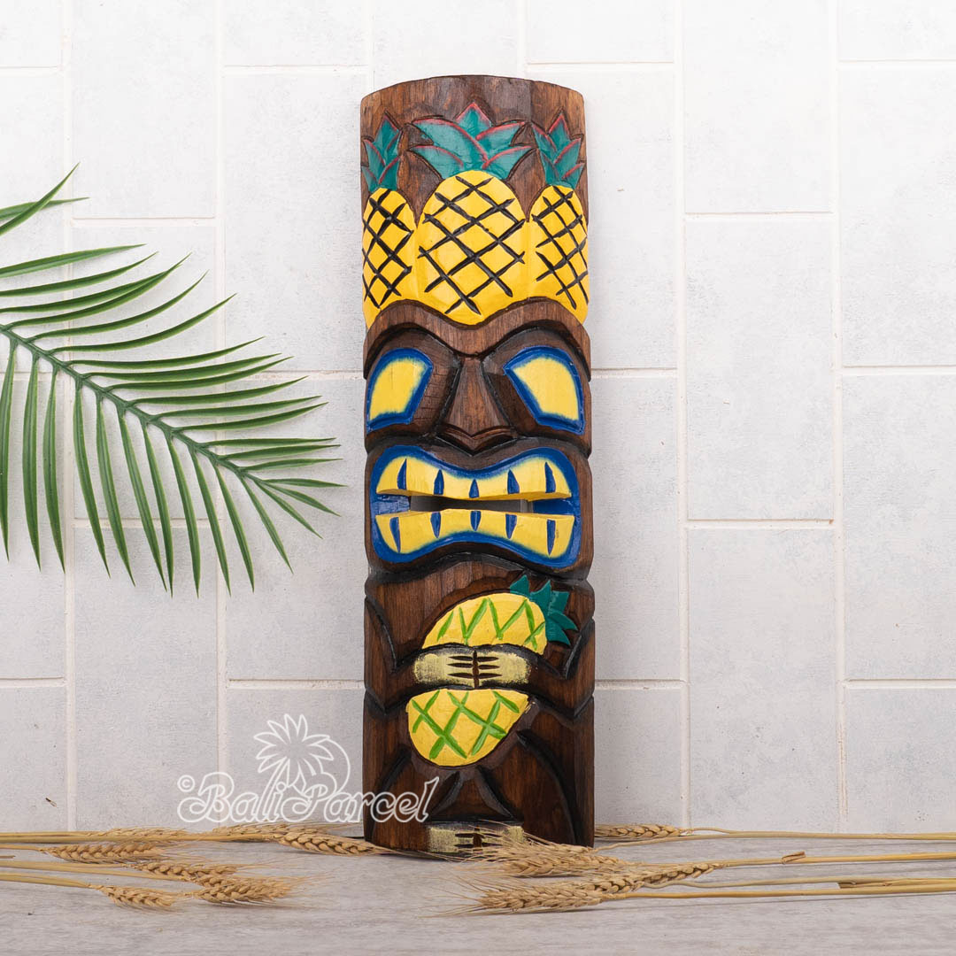 Wooden Mask, Hand Carved From Albesia Wood