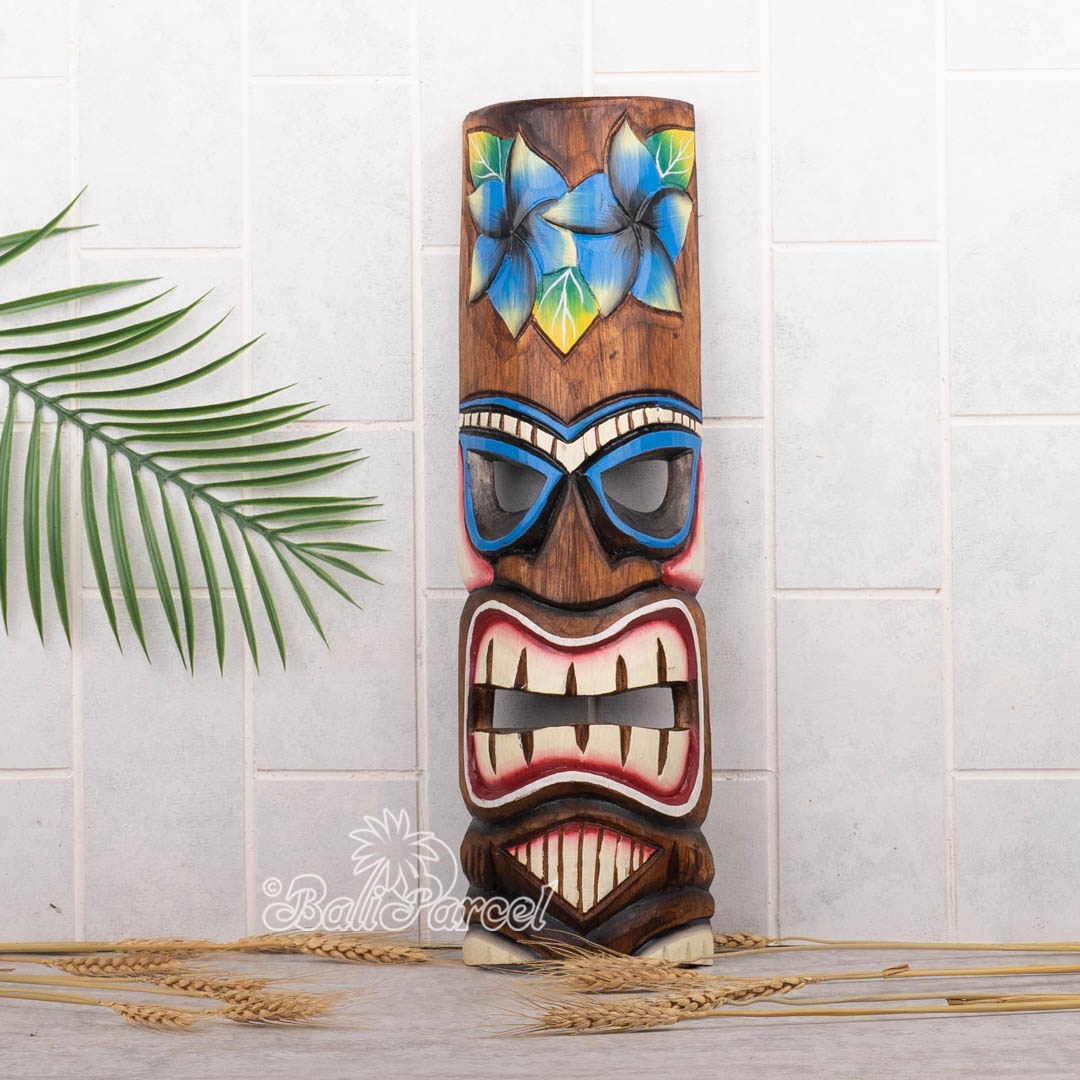 Wooden Mask, Hand Carved From Albesia Wood