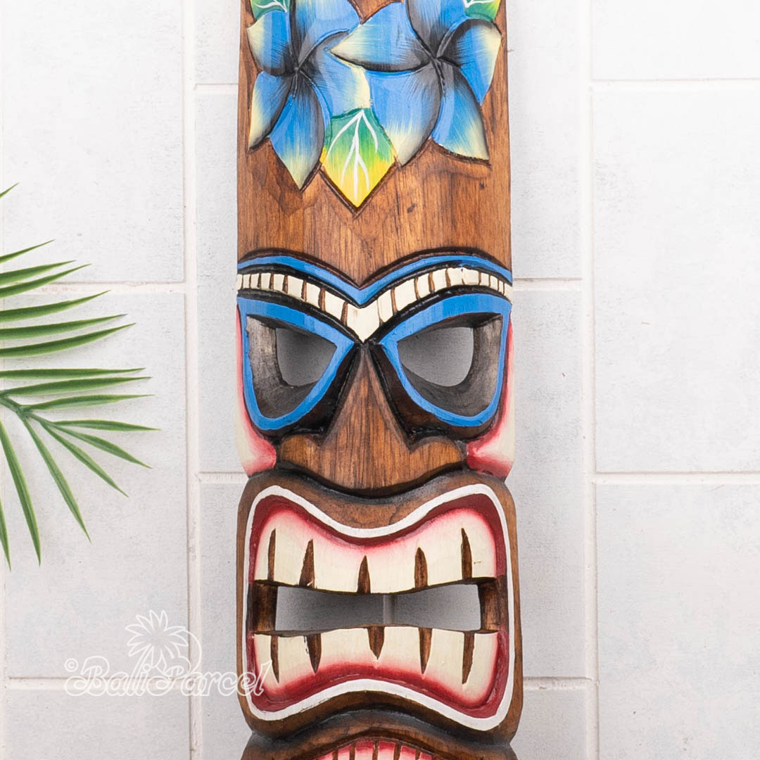 Wooden Mask, Hand Carved From Albesia Wood