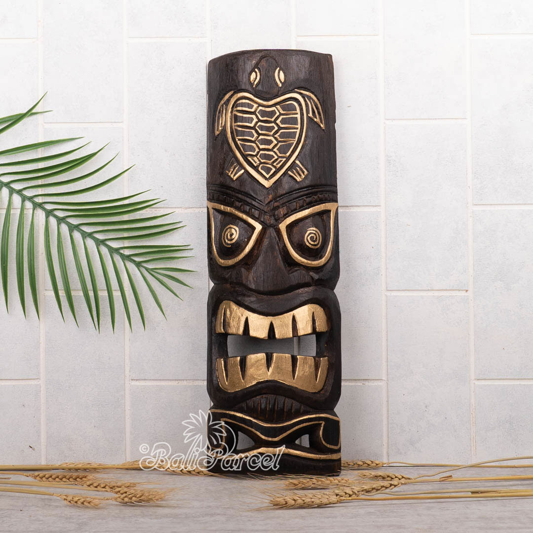 Wooden Mask, Hand Carved From Albesia Wood