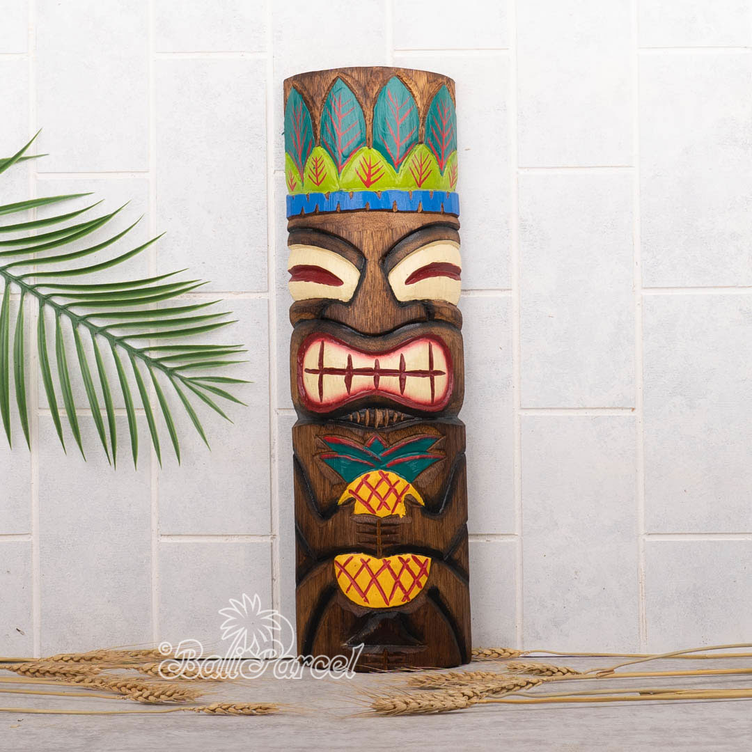 Wooden Mask, Hand Carved From Albesia Wood