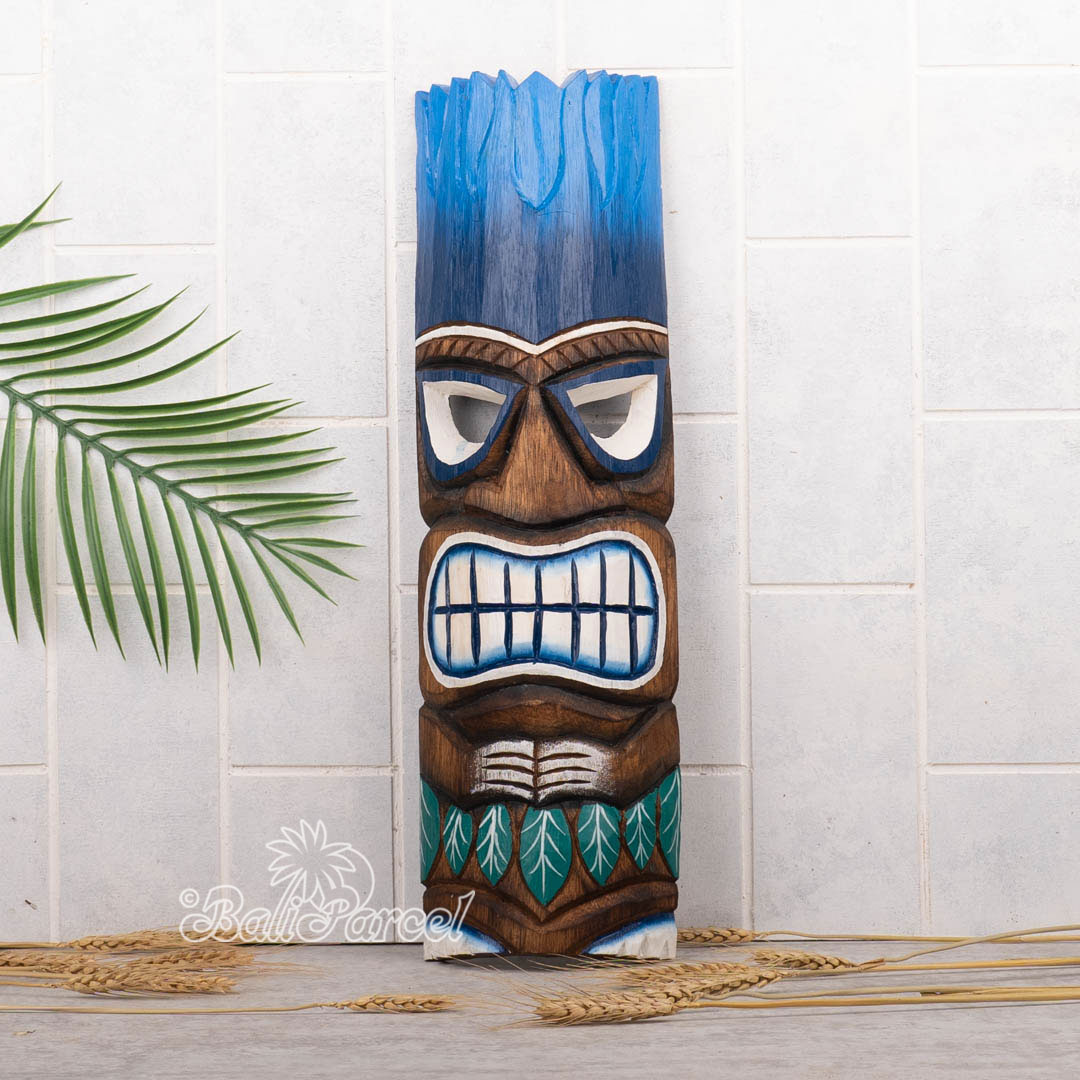 Wooden Mask, Hand Carved From Albesia Wood