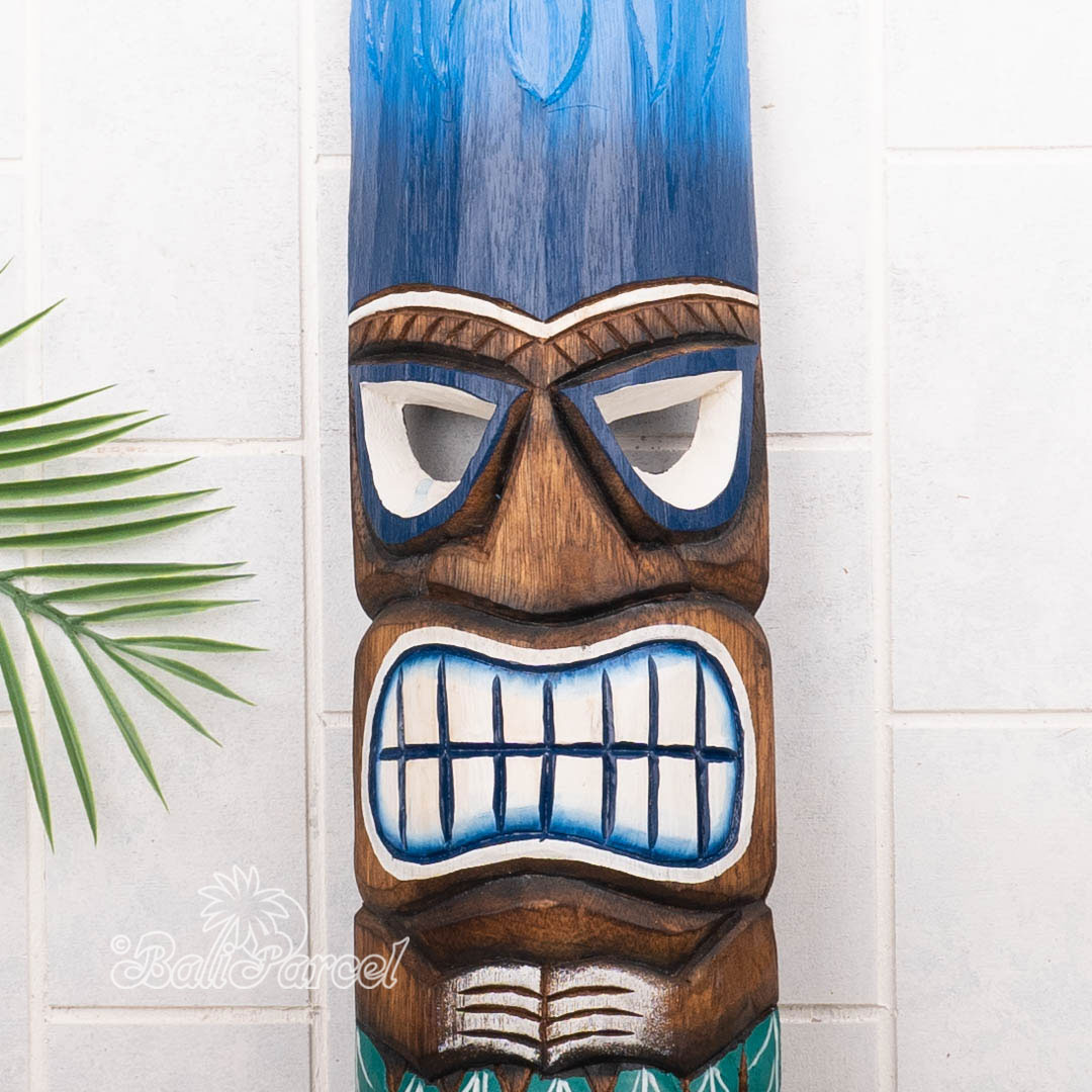 Wooden Mask, Hand Carved From Albesia Wood