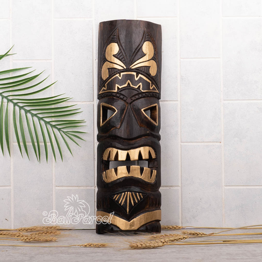 Wooden Mask, Hand Carved From Albesia Wood