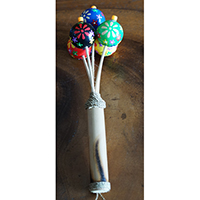 Ping Pong Rattle / Maracas, Hand Carved From Bamboo And Resin