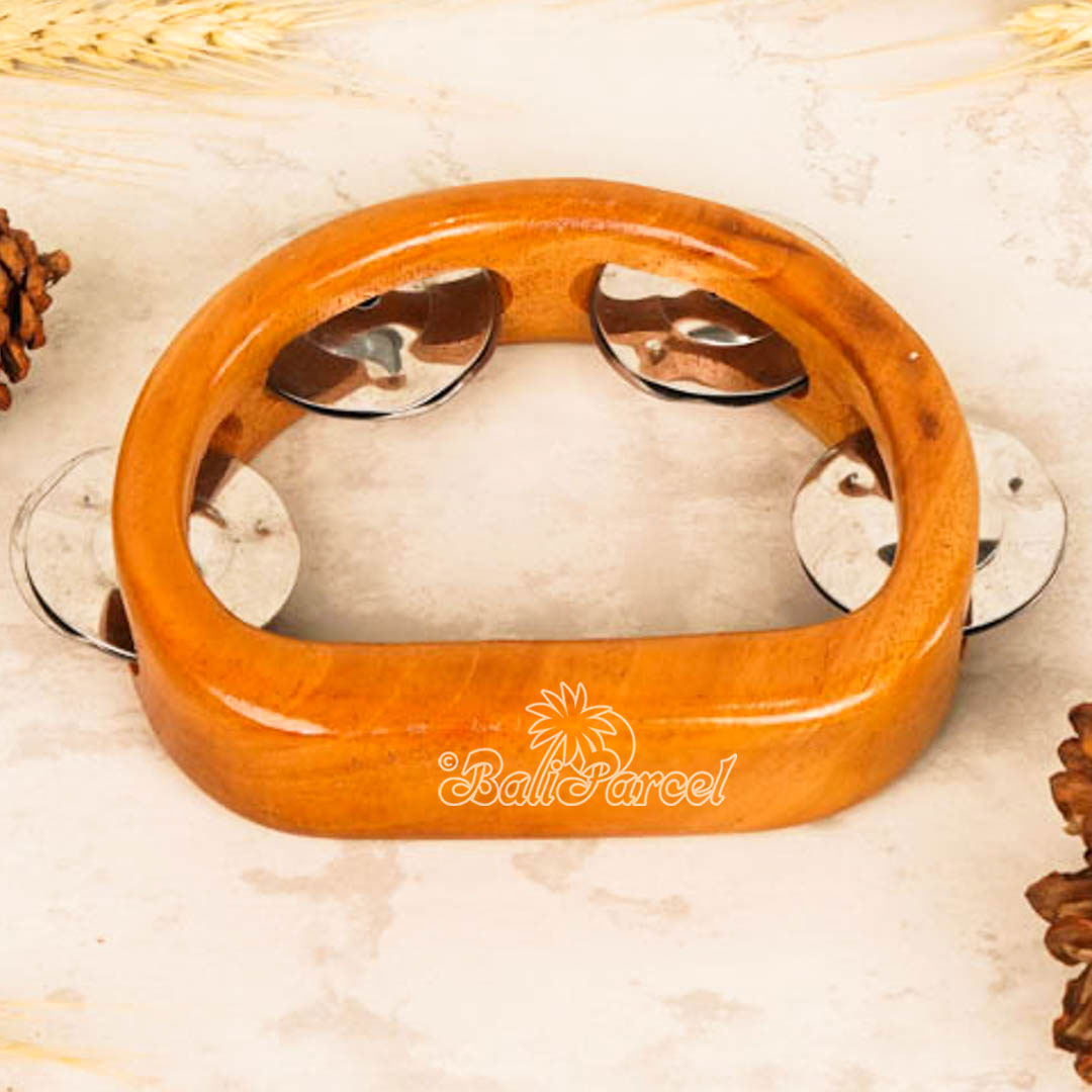 Tambourin Hand Made From Wood With Metal 