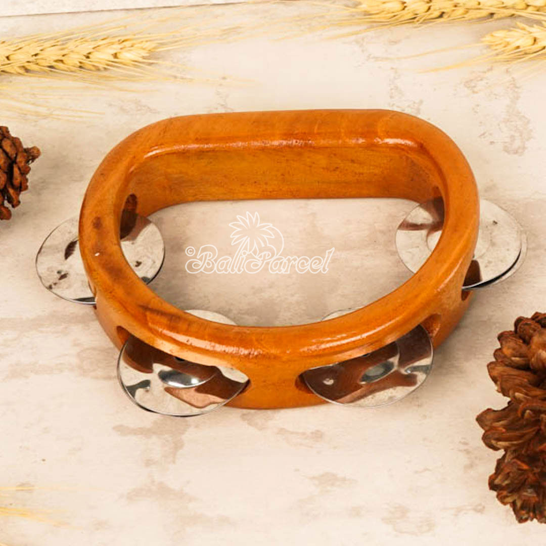 Tambourin Hand Made From Wood With Metal 