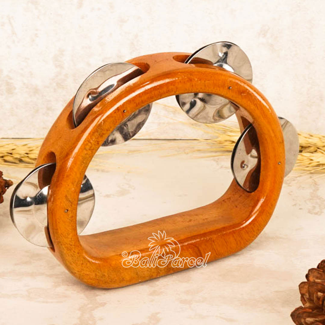 Tambourin Hand Made From Wood With Metal 
