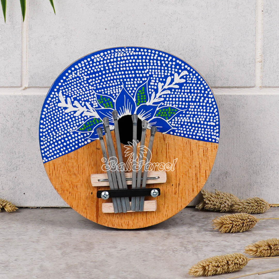 7 Notes Karimba Thumb Piano, Handcarved From Wood And Coconut Shell