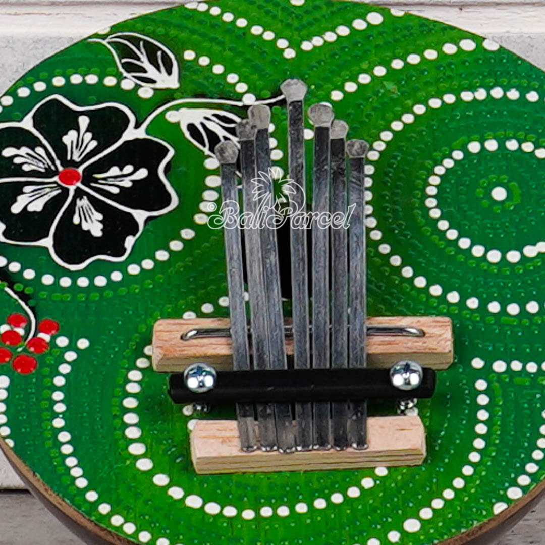 7 Notes Karimba Thumb Piano, Handcarved From Wood And Coconut Shell