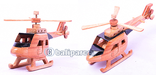 Wooden Helicopter, Hand Made From Albesia Wood