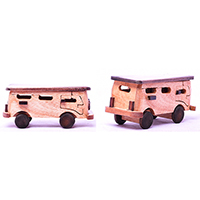 Wooden Minibus, Hand Made From Albesia Wood