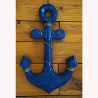 Wooden Anchor, Handmade From Albesia Wood