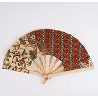 Wooden Fan, Handmade From Cotton And Wood