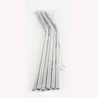 Wooden Straw 6pcs Per Pack With Straw Cleaner, Handmade From Aluminium And Brush