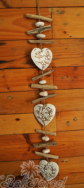 Wooden Wall Hanging, Handmade From Albesia Wood