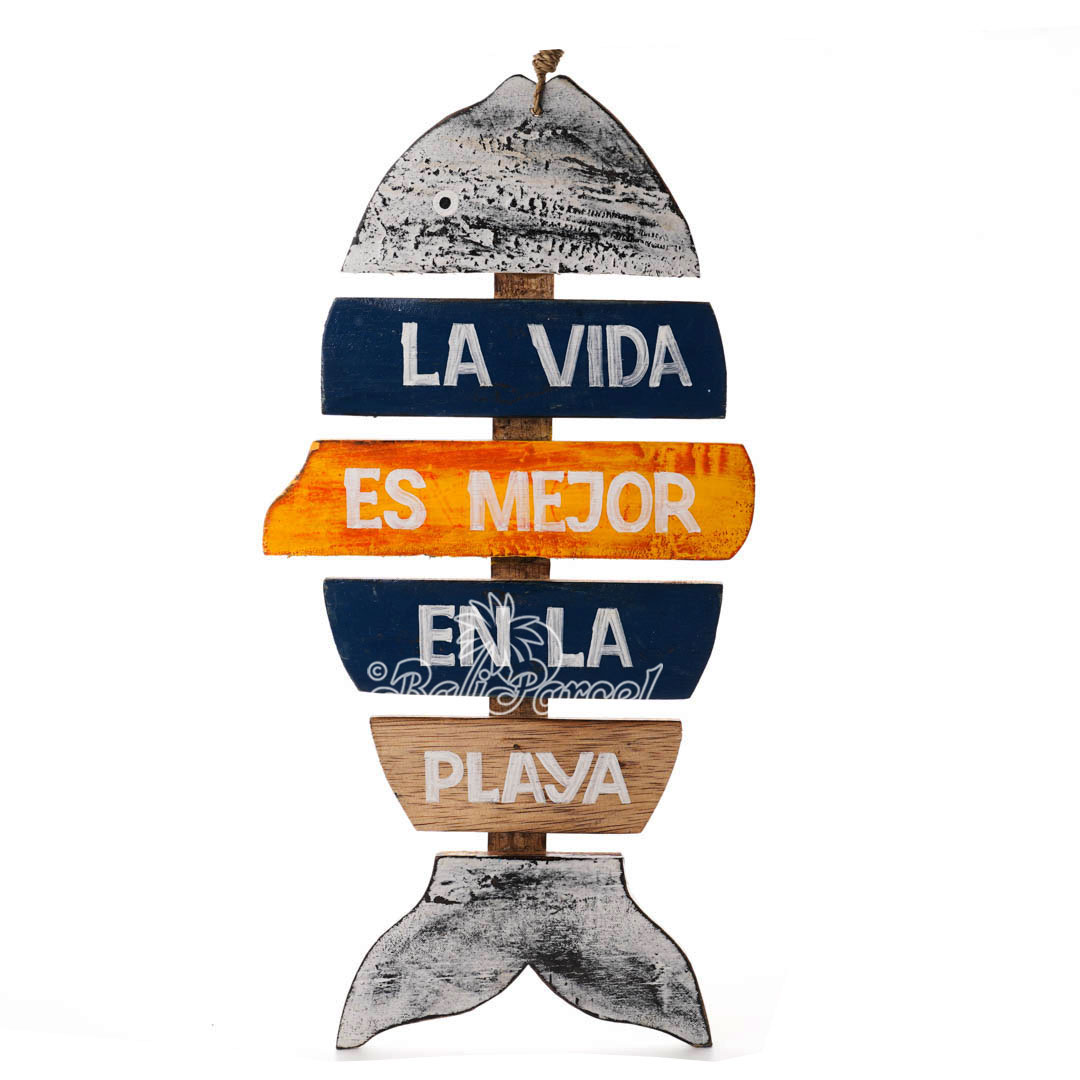 Wooden Wall Hanging, Handmade From Albesia Wood