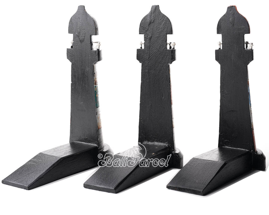 Wooden Door Stop  Tower, Handmade From Albesia Wood