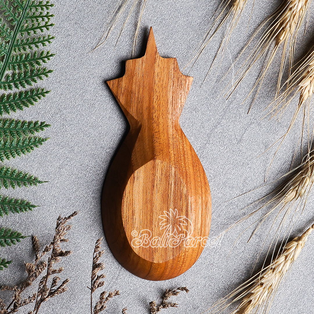 Wooden Plate, Hand Carved From Teak Wood, Finishing With Olive Oil.