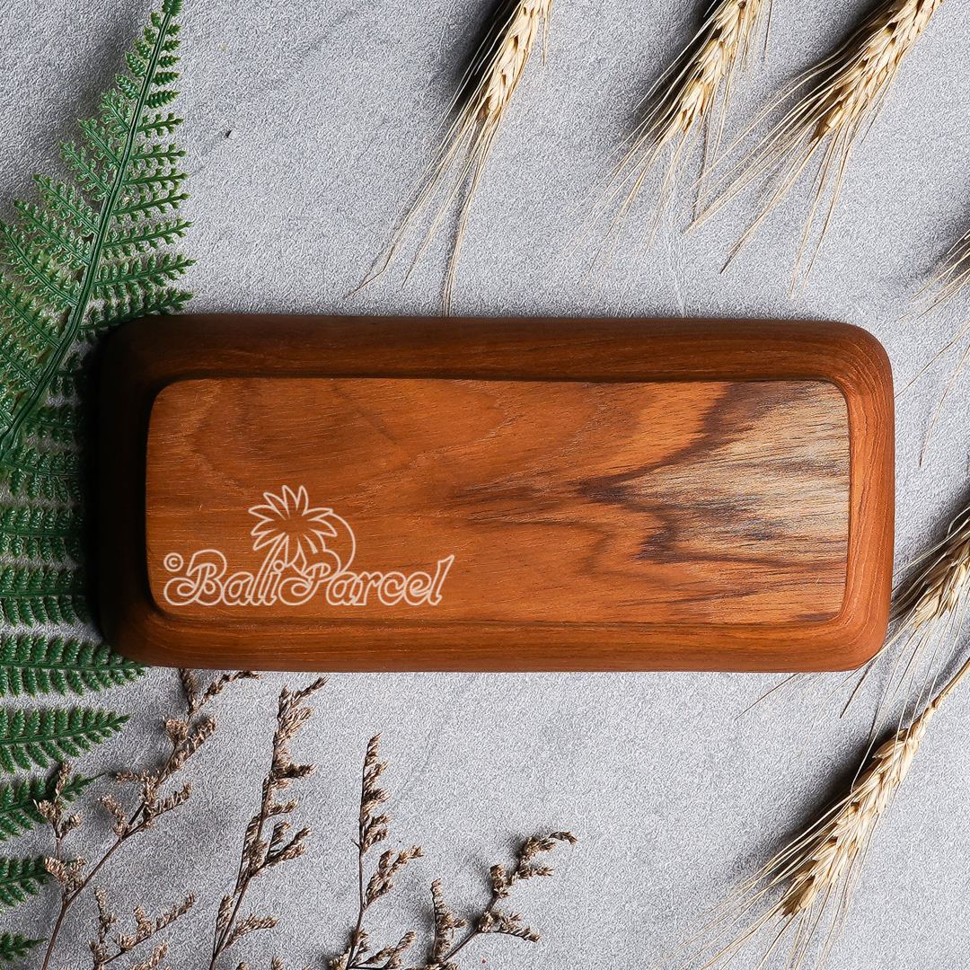 Wooden Plate, Hand Carved From Teak Wood, Finishing With Olive Oil.