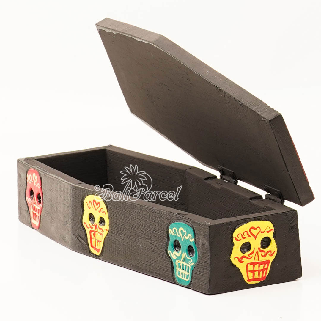 Box Skull, Handmade From Albesia Wood