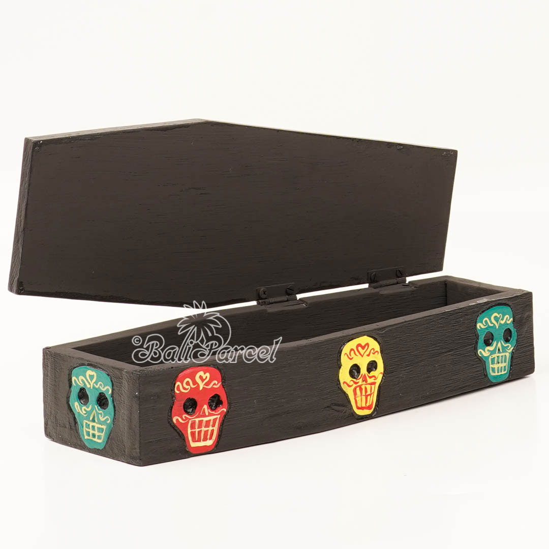 Box Skull, Handmade From Albesia Wood