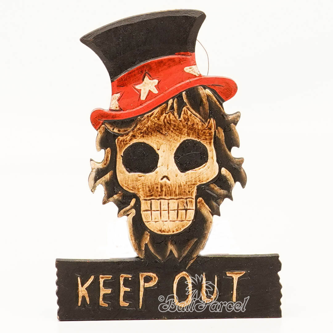 Wallhanging Pirate Skull, Handmade From Albesia Wood