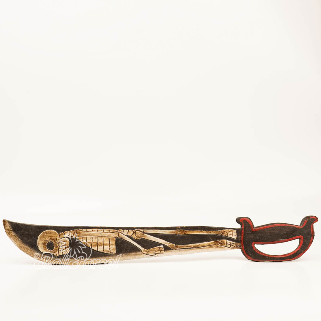 Sword Skull, Handmade From Albesia Wood