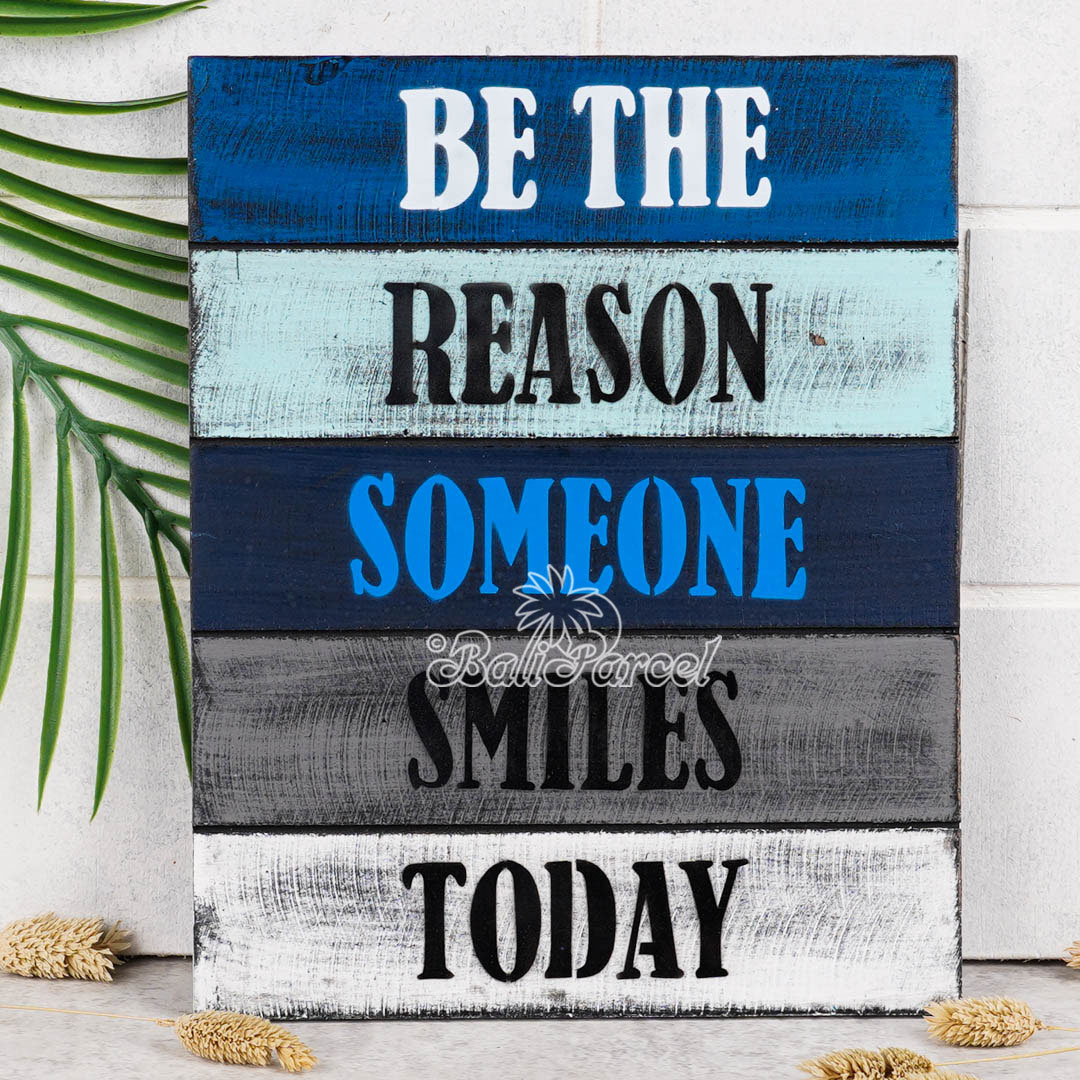 Wooden Wall Hanger With Painting, Handmade From Albesia Wood
