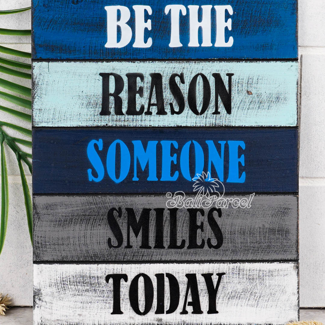 Wooden Wall Hanger With Painting, Handmade From Albesia Wood