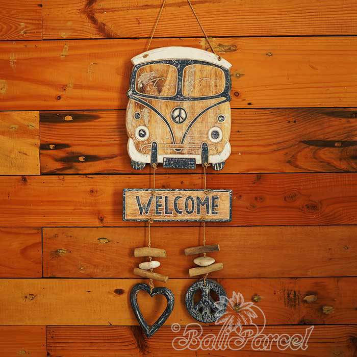 Wooden Wallhanging, Handmade From Albesia Wood