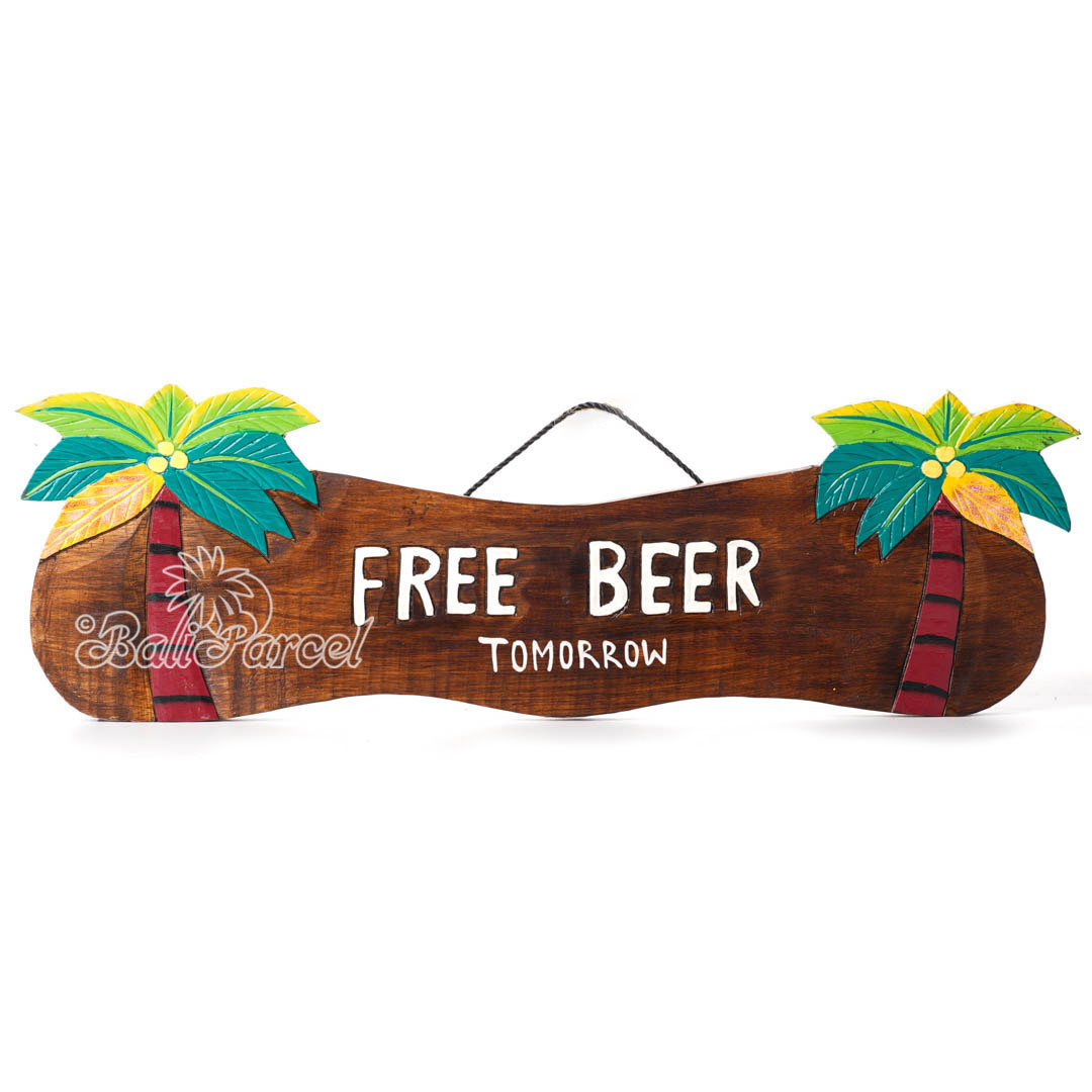 Wooden Wallhanging Sign, Hand Made From Albesia Wood