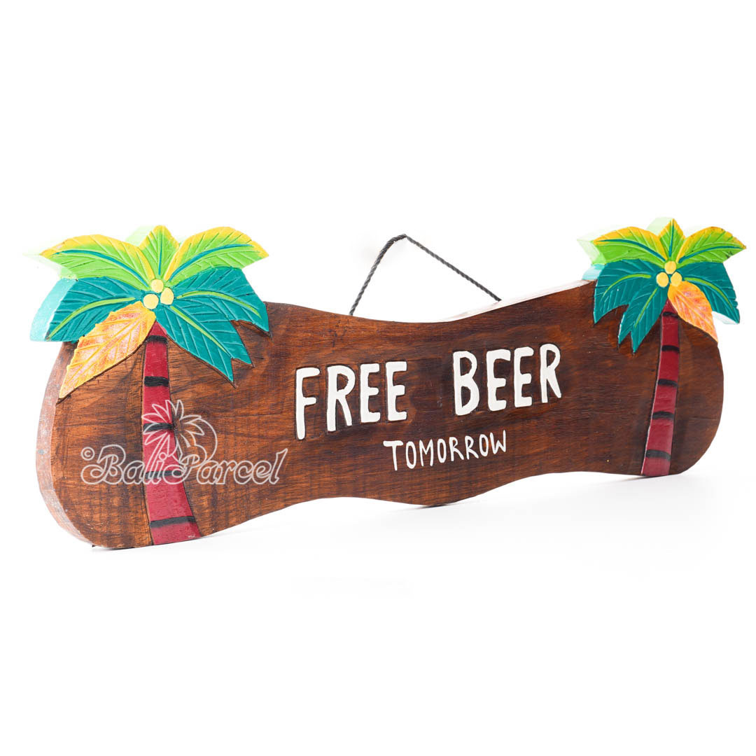 Wooden Wallhanging Sign, Hand Made From Albesia Wood