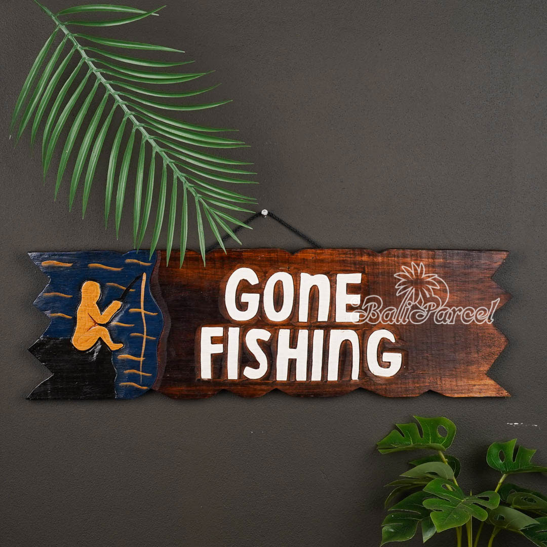 Wooden Wallhanging Sign, Hand Made From Albesia Wood