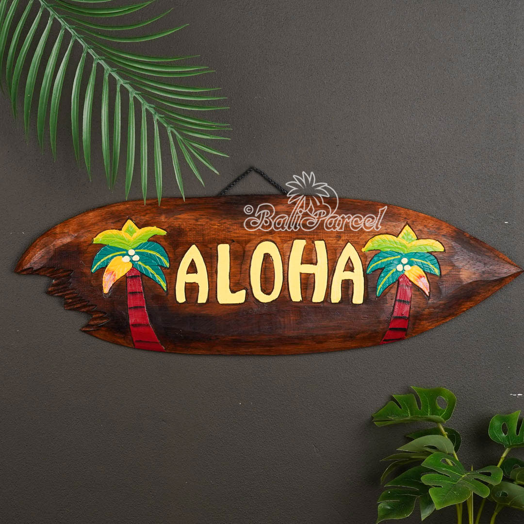 Wooden Wallhanging Sign, Hand Made From Albesia Wood