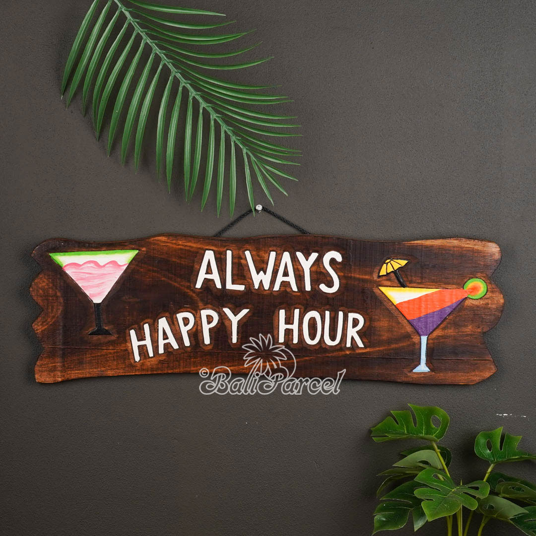 Wooden Wallhanging Sign, Hand Made From Albesia Wood