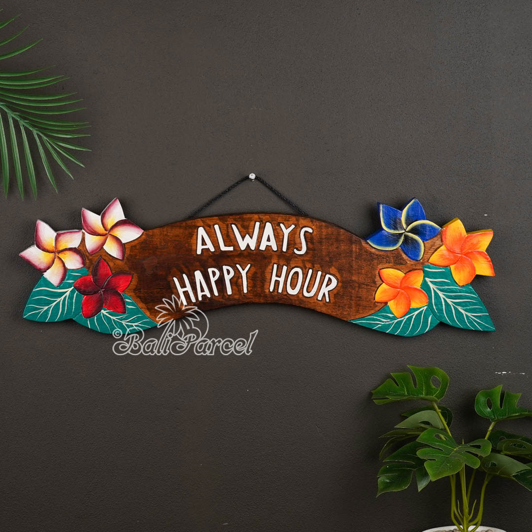 Wooden Wallhanging Sign, Hand Made From Albesia Wood