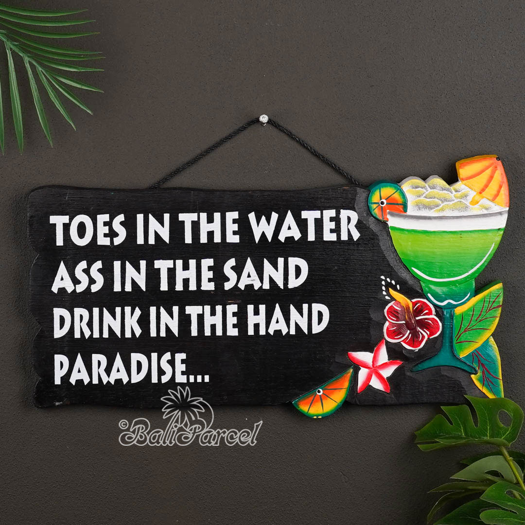 Wooden Wallhanging Sign, Hand Made From Albesia Wood