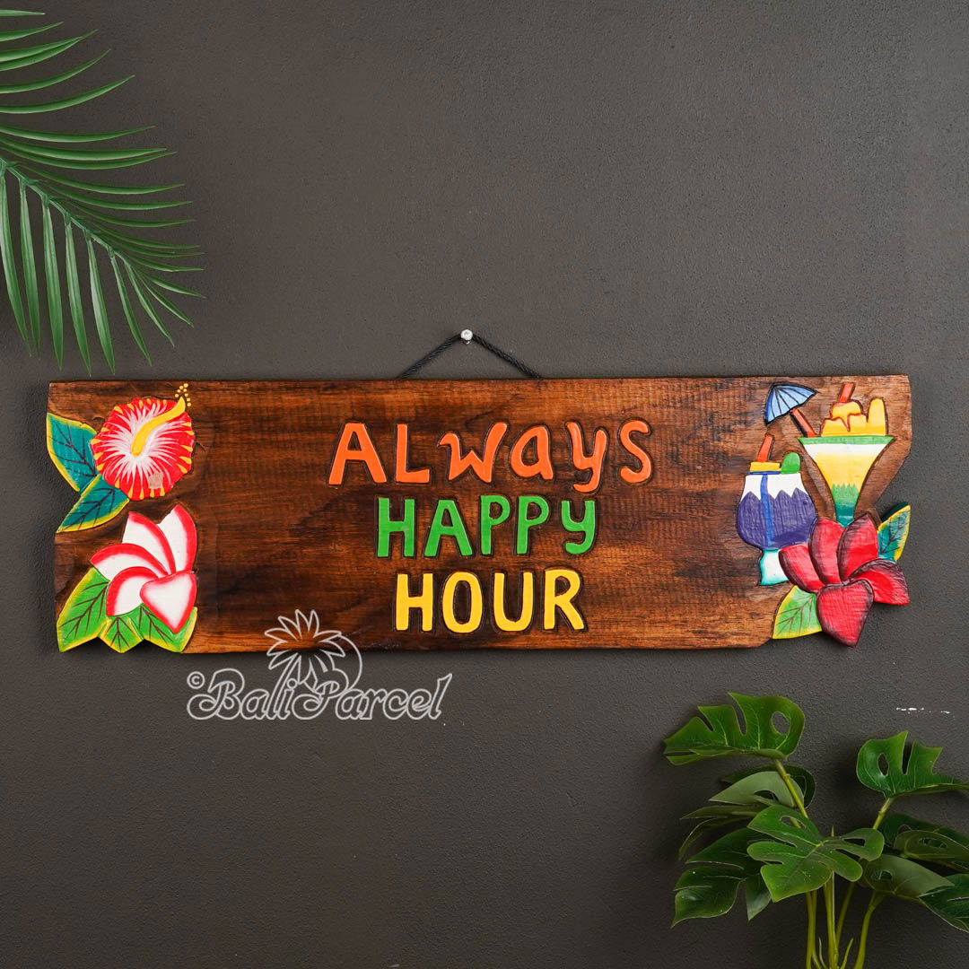 Wooden Wallhanging Sign, Hand Made From Albesia Wood