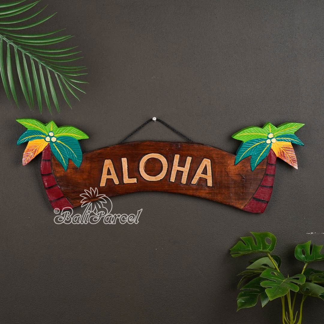Wooden Wallhanging Sign, Hand Made From Albesia Wood