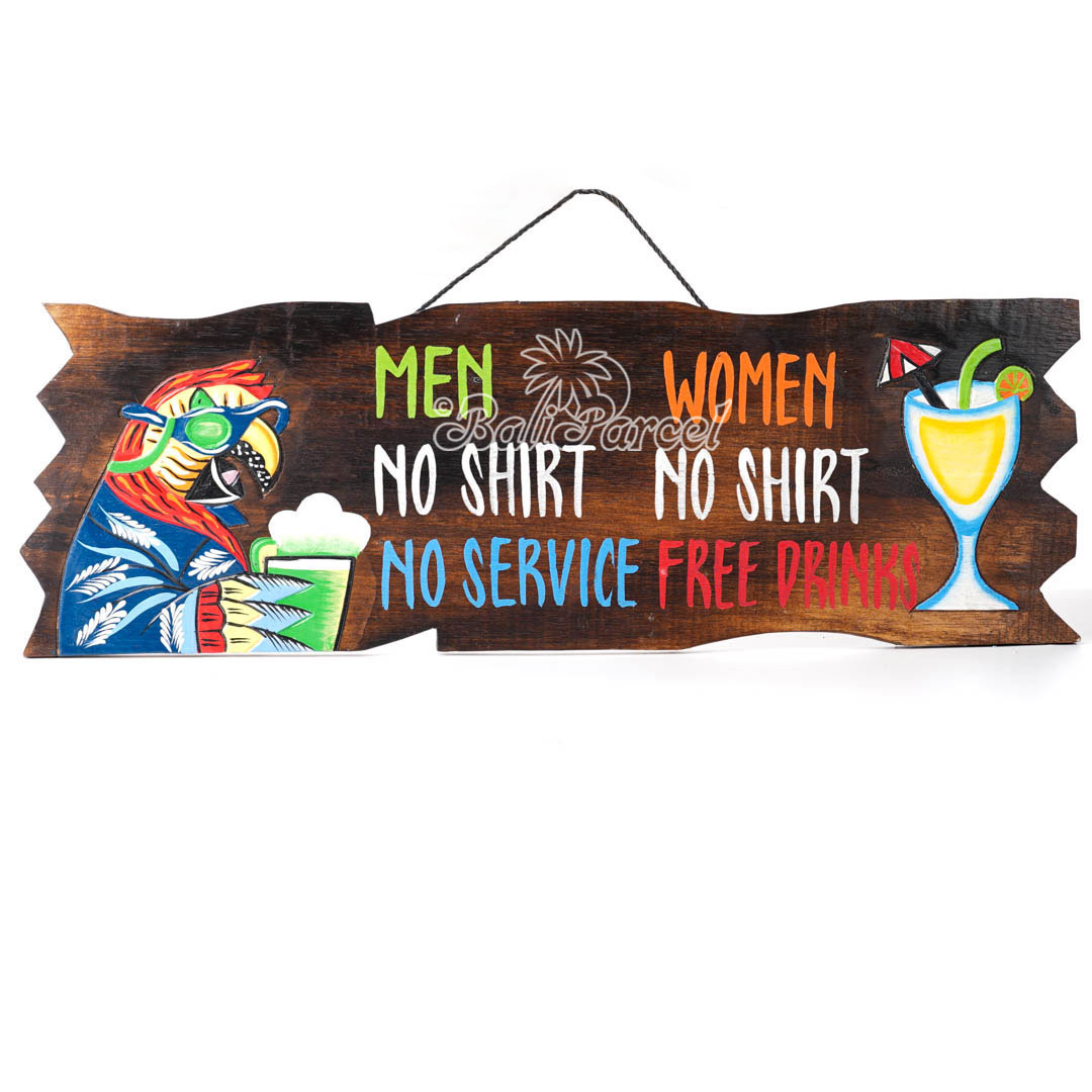 Wooden Wallhanging Sign, Hand Made From Albesia Wood
