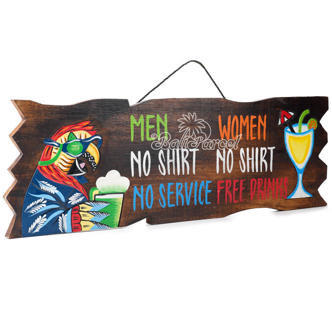 Wooden Wallhanging Sign, Hand Made From Albesia Wood