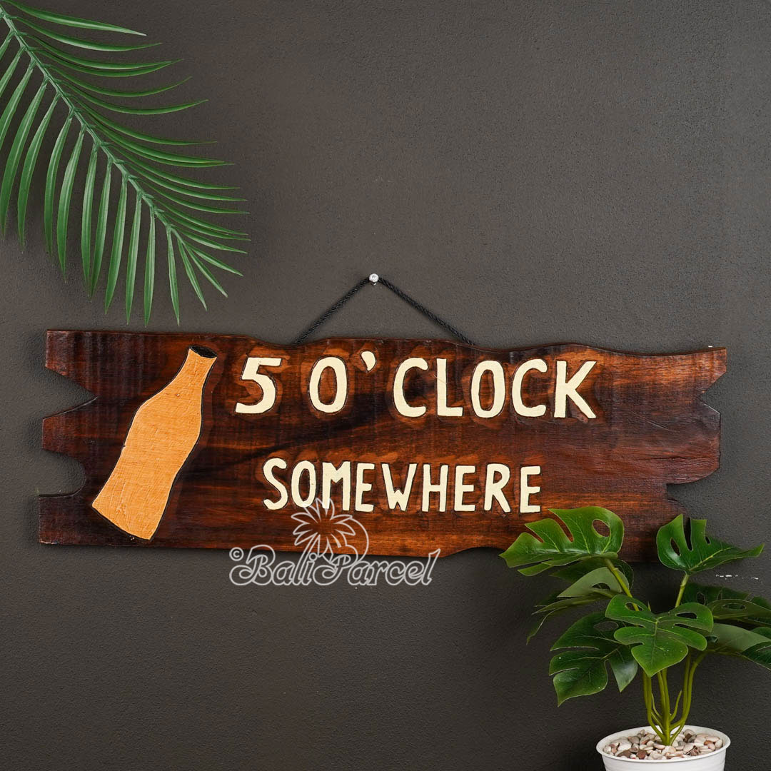 Wooden Wallhanging Sign, Hand Made From Albesia Wood