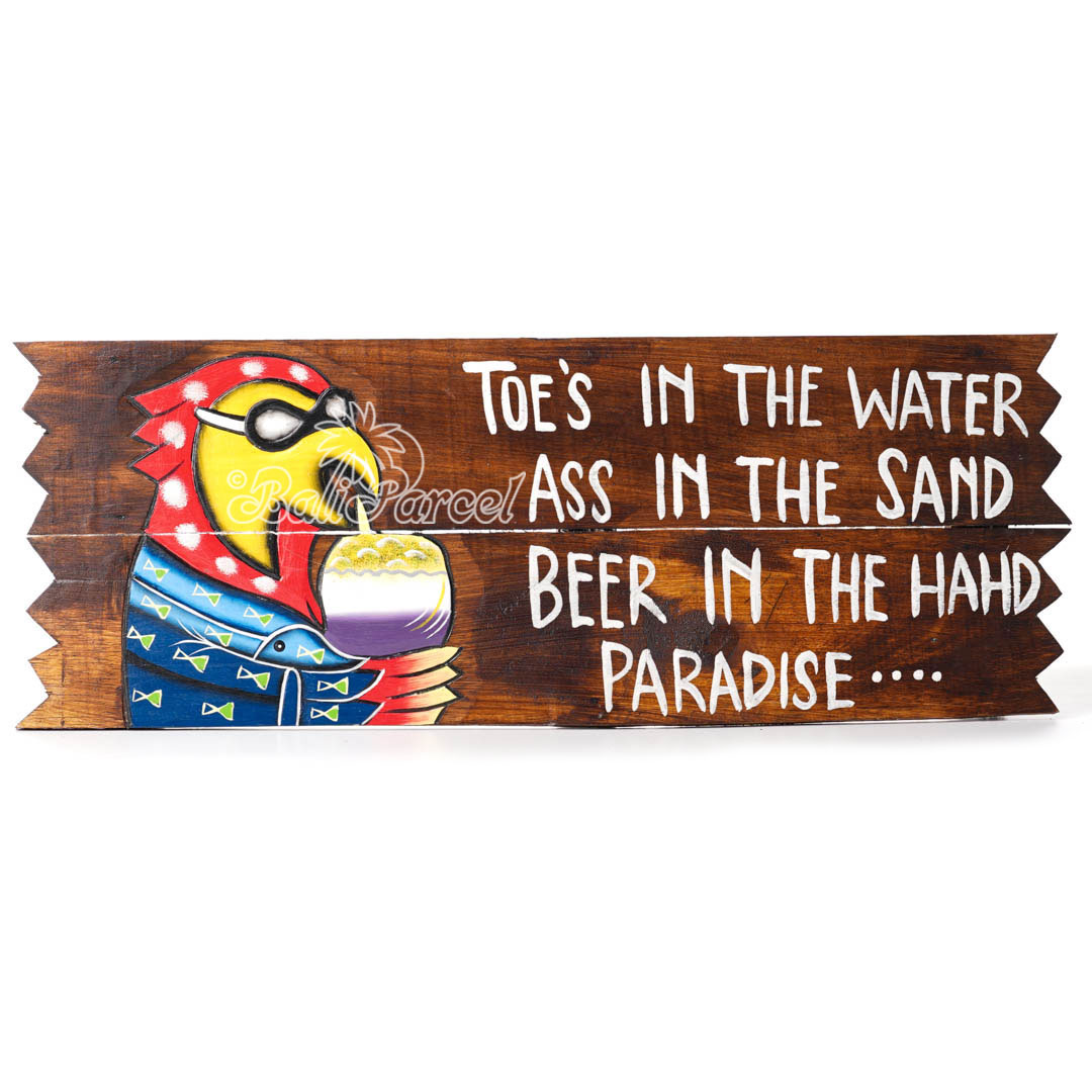 Wooden Wallhanging Sign, Hand Made From Albesia Wood
