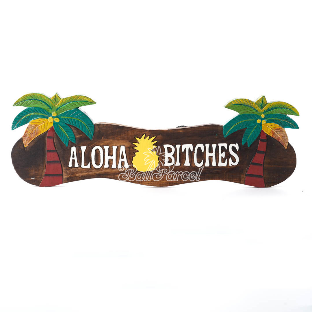 Wooden Wallhanging Sign, Hand Made From Albesia Wood