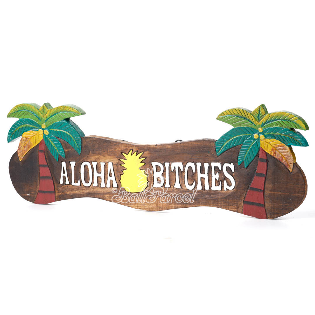 Wooden Wallhanging Sign, Hand Made From Albesia Wood