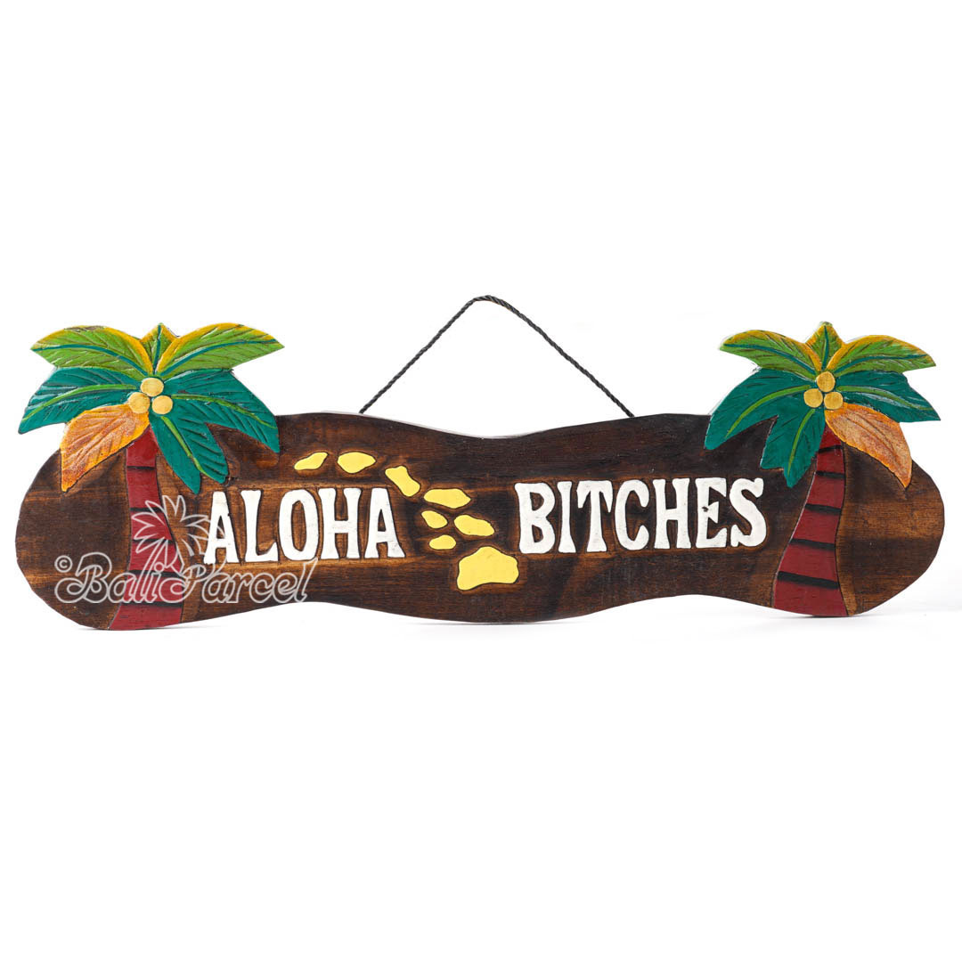 Wooden Wallhanging Sign, Hand Made From Albesia Wood